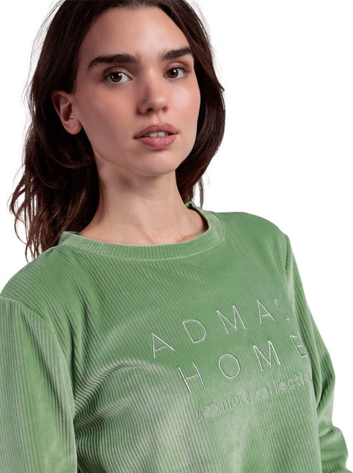 Pyjama pantalon top manches longues ADM Home - Kiabi