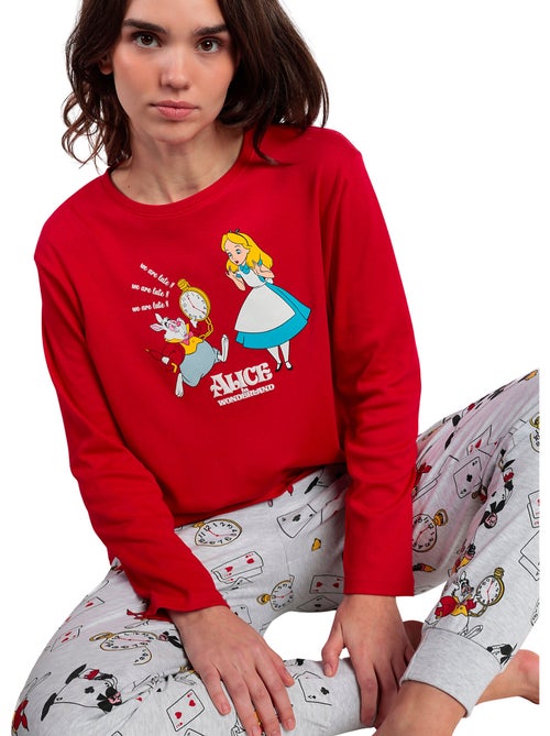 Pyjama pantalon top manches longues Alice In Wonderland Disney - Kiabi