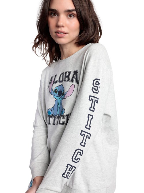 Pyjama pantalon top manches longues Aloha Stitch Disney - Kiabi