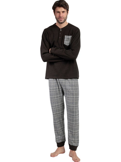 Pyjama pantalon top manches longues Americano - Kiabi Pyjama pantalon top manches longues Americano - Kiabi