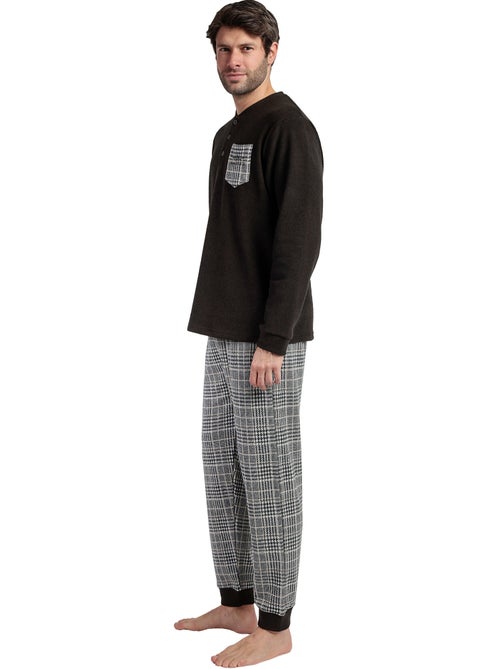 Pyjama pantalon top manches longues Americano - Kiabi Pyjama pantalon top manches longues Americano - Kiabi