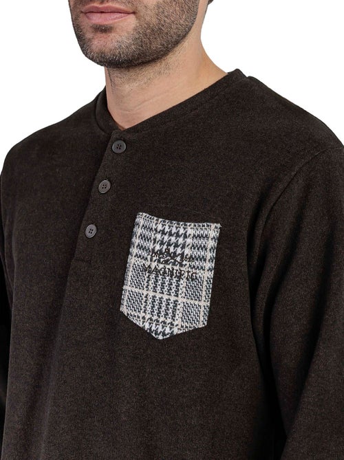 Pyjama pantalon top manches longues Americano - Kiabi Pyjama pantalon top manches longues Americano - Kiabi