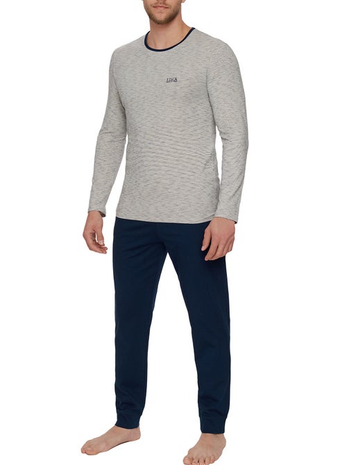 Pyjama pantalon top manches longues Atlas - Kiabi
