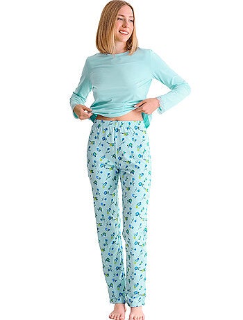Pyjama pantalon top manches longues BLOOMY