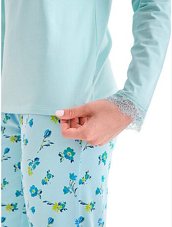Pyjama pantalon top manches longues BLOOMY