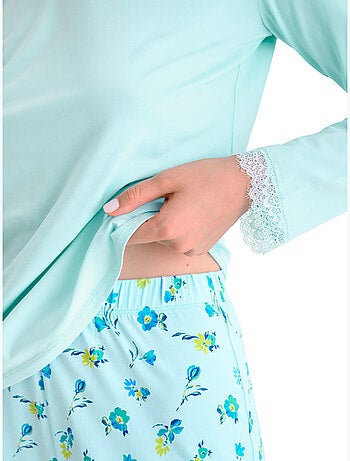 Pyjama pantalon top manches longues BLOOMY