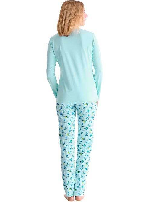 Pyjama pantalon top manches longues BLOOMY - Kiabi Pyjama pantalon top manches longues BLOOMY - Kiabi