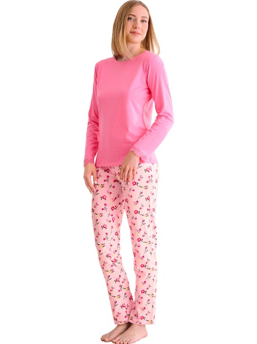 Pyjama pantalon top manches longues BLOOMY - Kiabi