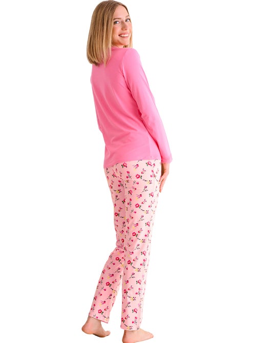 Pyjama pantalon top manches longues BLOOMY - Kiabi