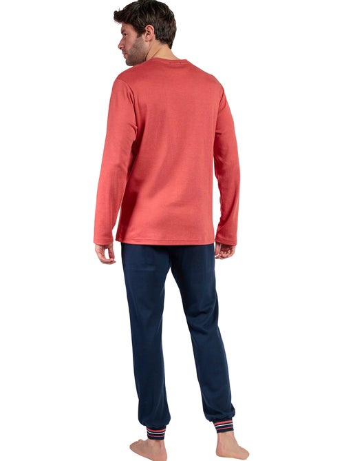 Pyjama pantalon top manches longues Burnt Lois - Kiabi Pyjama pantalon top manches longues Burnt Lois - Kiabi