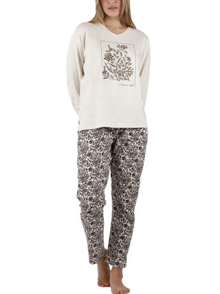 Pyjama pantalon top manches longues Cachemire Natura