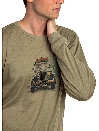 Pyjama pantalon top manches longues camp car