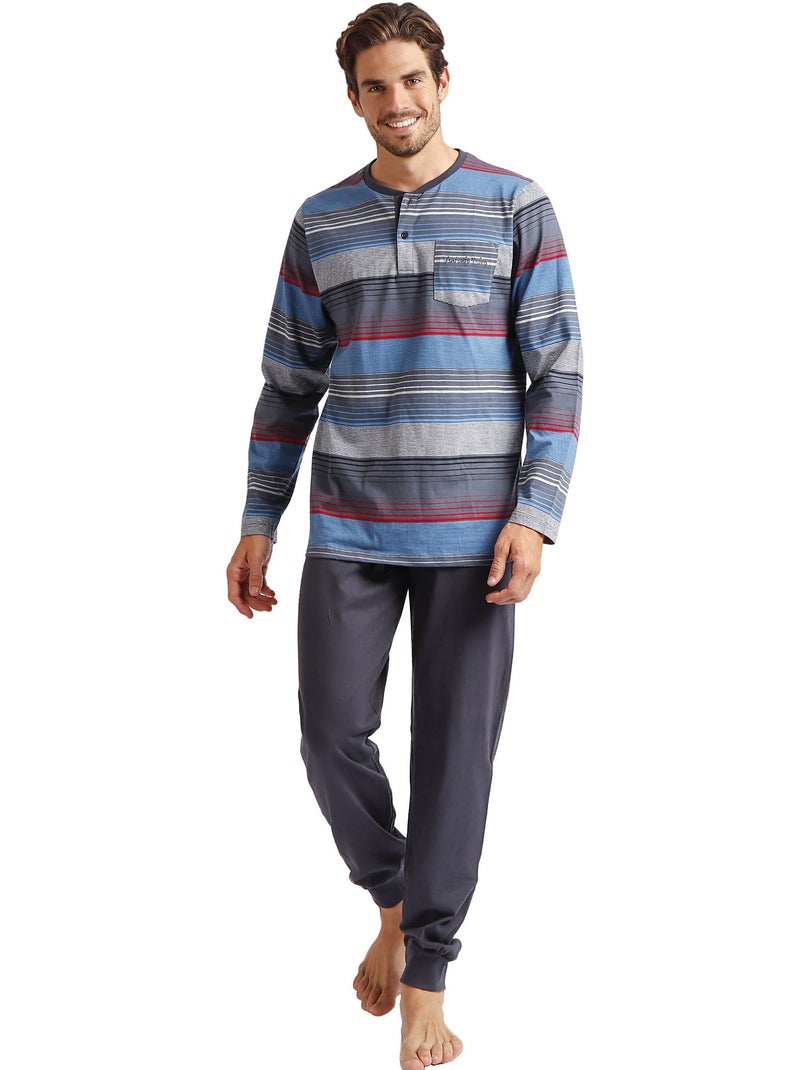 Pyjama pantalon top manches longues Cassette A Antonio Miro Gris - Kiabi