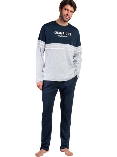 Pyjama pantalon top manches longues Champions - Kiabi Pyjama pantalon top manches longues Champions - Kiabi