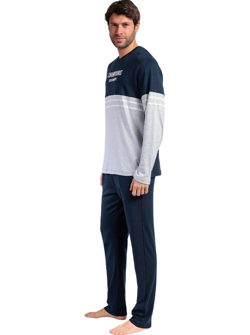 Pyjama pantalon top manches longues Champions - Kiabi Pyjama pantalon top manches longues Champions - Kiabi