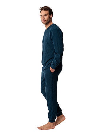 Pyjama pantalon top manches longues Checks Texture