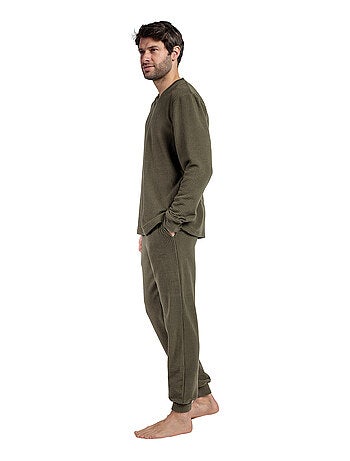 Pyjama pantalon top manches longues Checks Texture
