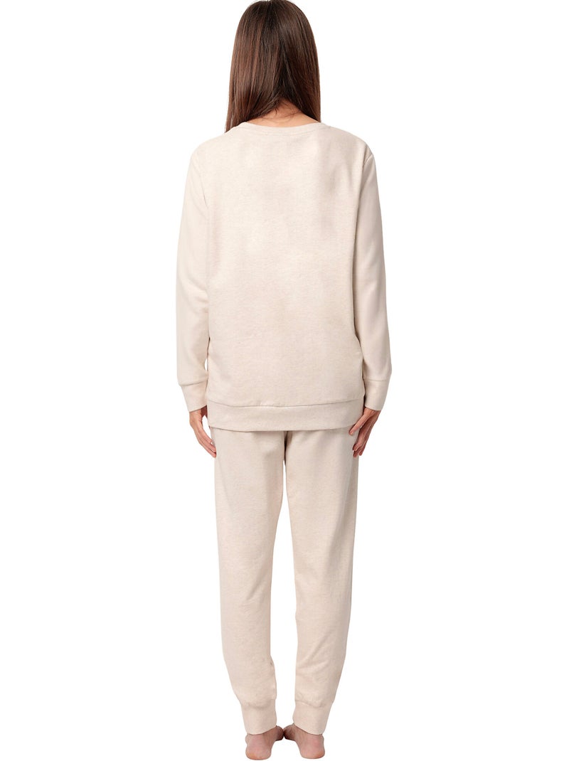 Pyjama pantalon top manches longues ChipNDale Disney Beige - Kiabi