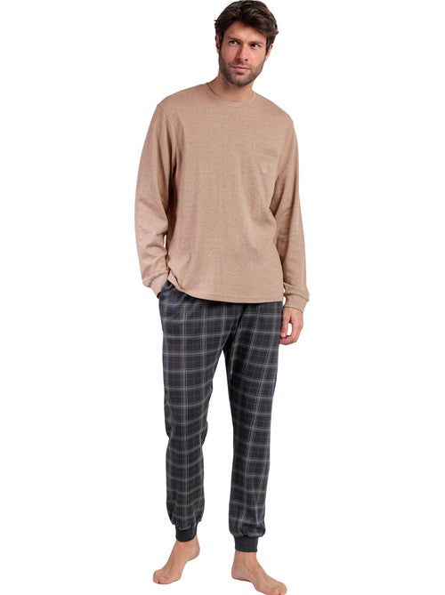 Pyjama pantalon top manches longues Cinnamon - Kiabi Pyjama pantalon top manches longues Cinnamon - Kiabi