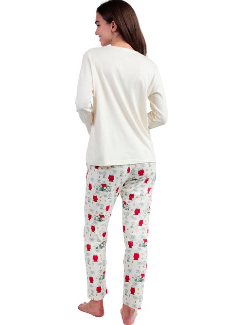 Pyjama pantalon top manches longues Classic Peanuts - Kiabi