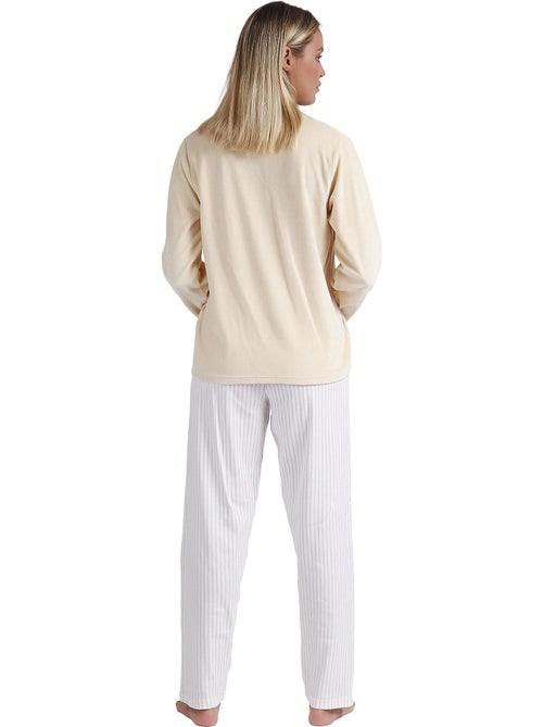 Pyjama pantalon top manches longues Comfort Home - Kiabi