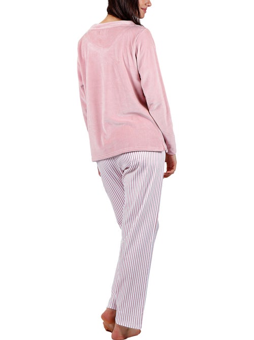 Pyjama pantalon top manches longues Comfort Home - Kiabi Pyjama pantalon top manches longues Comfort Home - Kiabi