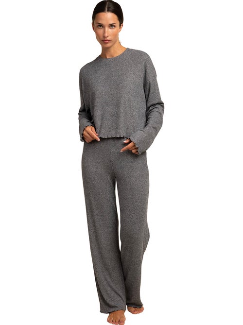 Pyjama pantalon top manches longues comfy look - Kiabi