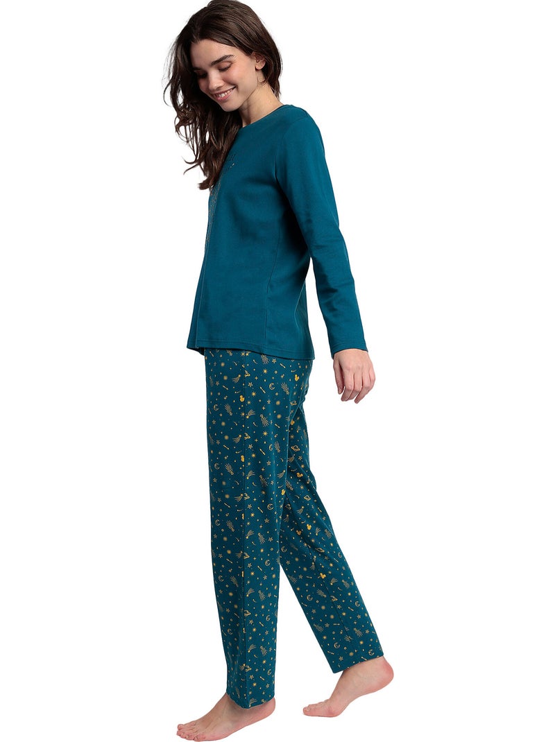 Pyjama pantalon top manches longues Cosmic Wheel Disney Bleu - Kiabi