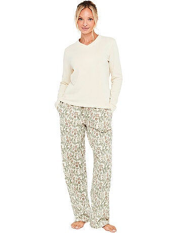 Pyjama pantalon top manches longues cotton layer