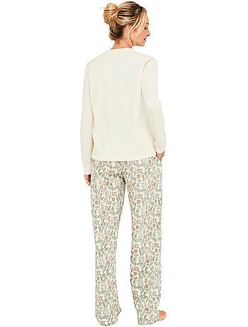 Pyjama pantalon top manches longues cotton layer