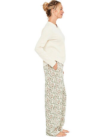 Pyjama pantalon top manches longues cotton layer