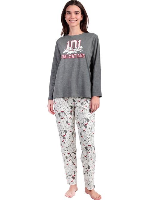 Pyjama pantalon top manches longues Dalmatians Varsity Disney - Kiabi