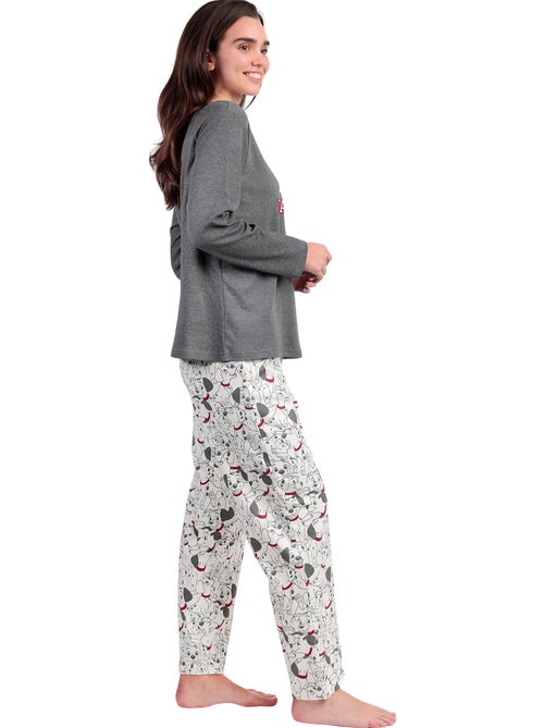 Pyjama pantalon top manches longues Dalmatians Varsity Disney - Kiabi