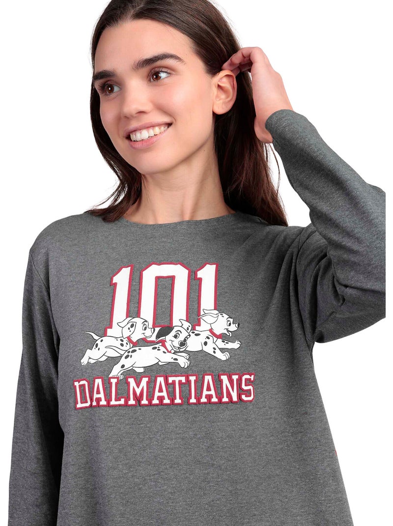 Pyjama pantalon top manches longues Dalmatians Varsity Disney Gris - Kiabi