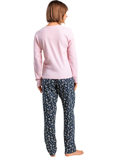 Pyjama pantalon top manches longues dark liberty - Kiabi Pyjama pantalon top manches longues dark liberty - Kiabi