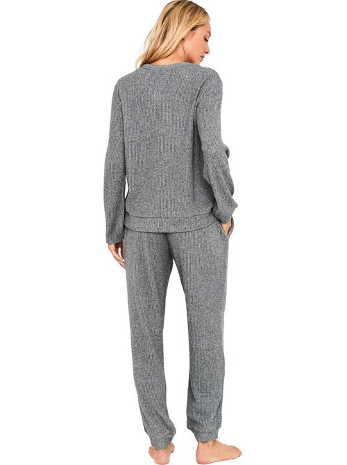 Pyjama pantalon top manches longues dreamood - Kiabi