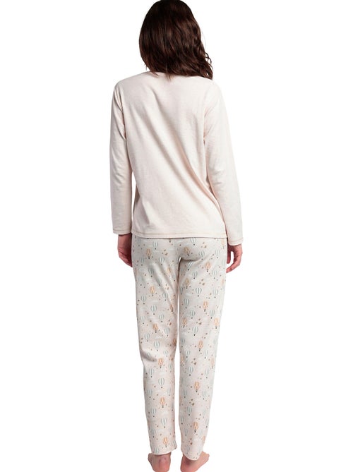 Pyjama pantalon top manches longues Enjoy Every Moment - Kiabi