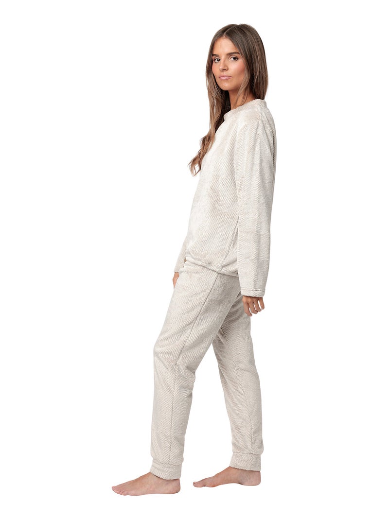 Pyjama pantalon top manches longues Enjoy Every Moment Gris - Kiabi