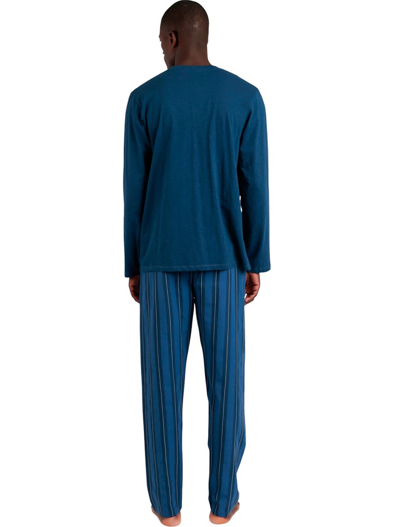 Pyjama pantalon top manches longues Flags Antonio Miro Bleu - Kiabi