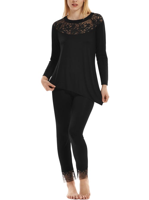 Pyjama pantalon top manches longues Flamenco - Kiabi