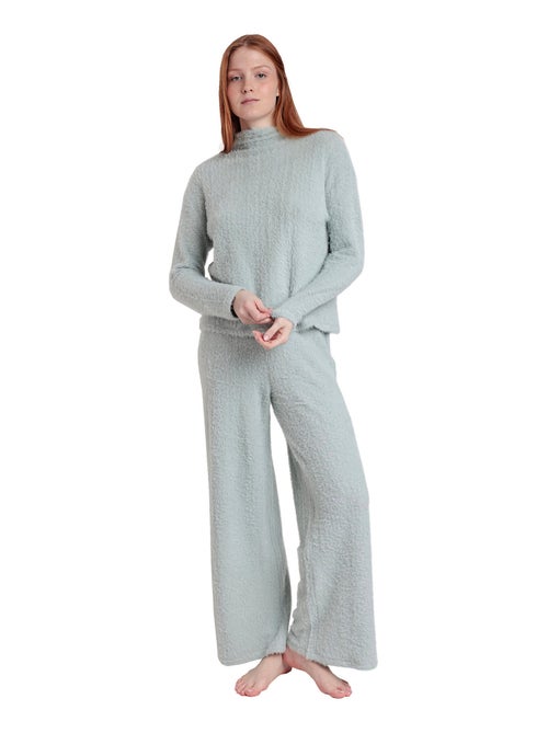 Pyjama pantalon top manches longues Furry - Kiabi