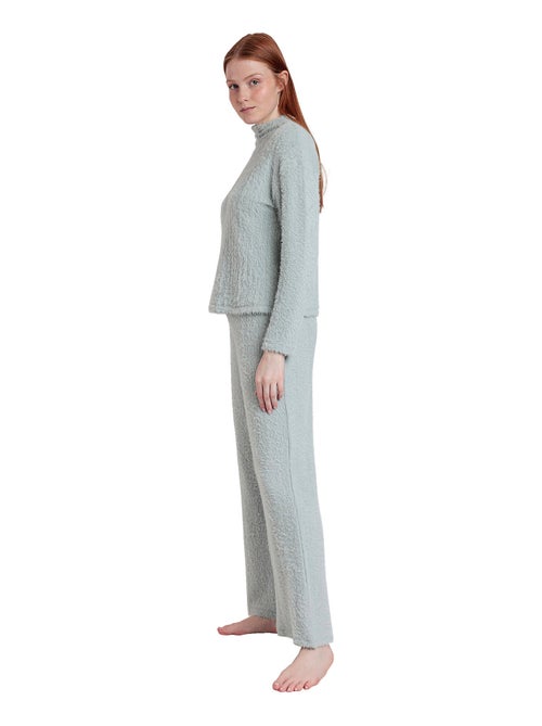 Pyjama pantalon top manches longues Furry - Kiabi