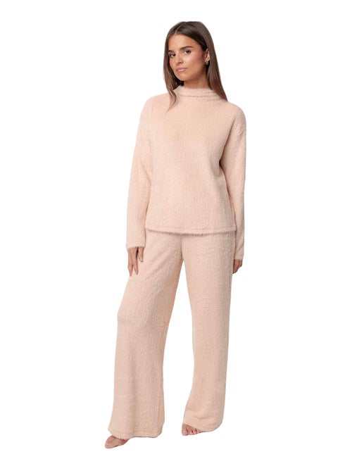 Pyjama pantalon top manches longues Furry - Kiabi