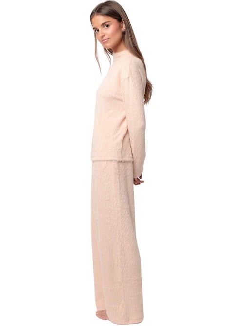 Pyjama pantalon top manches longues Furry - Kiabi