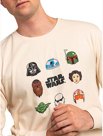 Pyjama pantalon top manches longues galaxy face star wars