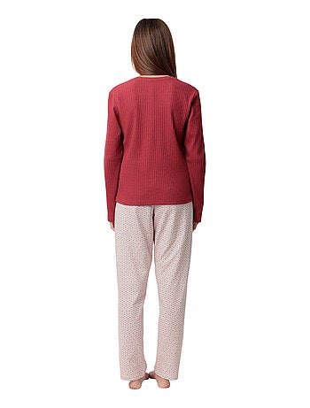 Pyjama pantalon top manches longues Geometric Flower