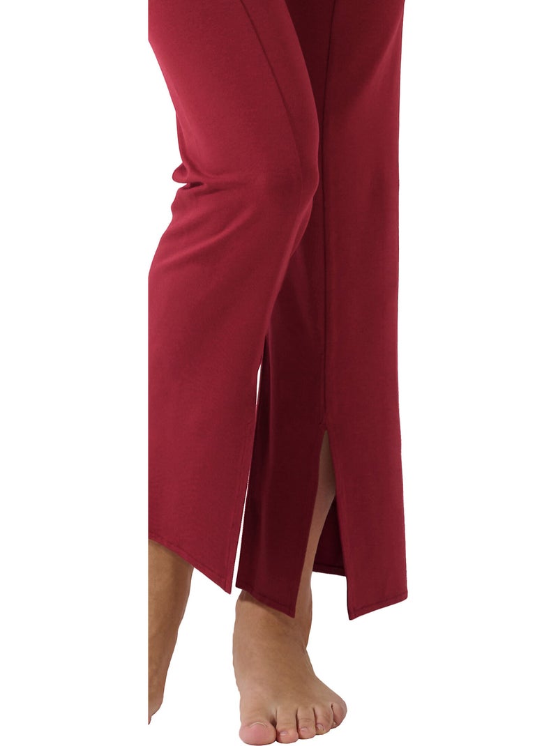 Pyjama pantalon top manches longues Gloriosa Rouge - Kiabi