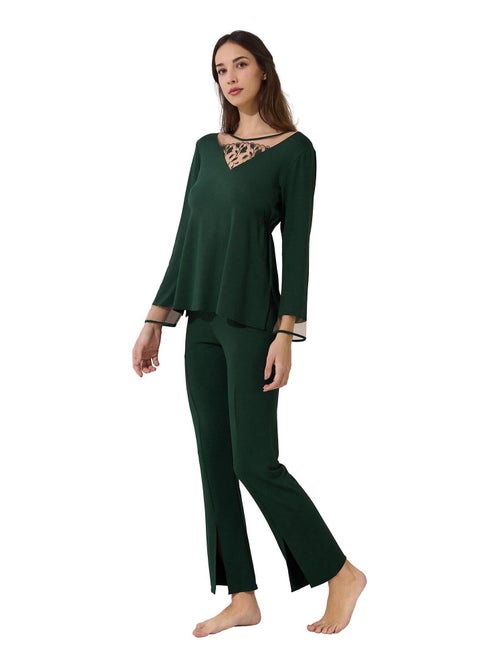 Pyjama pantalon top manches longues Gloriosa - Kiabi