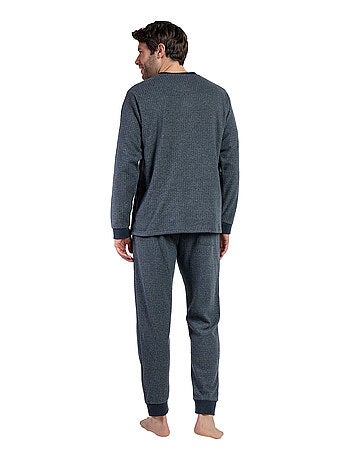Pyjama pantalon top manches longues Grigio
