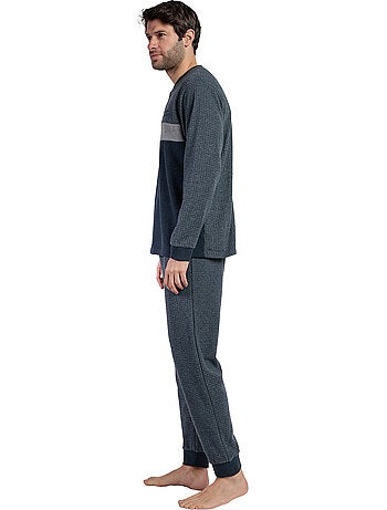 Pyjama pantalon top manches longues Grigio